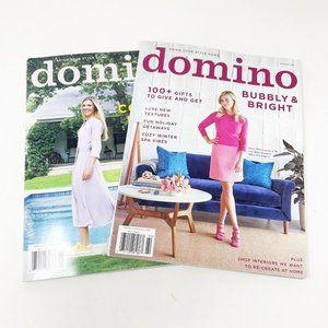Domino Magazine Bundle Spring 2018 'The Color Issue' & Winter 2017 'Bubbly & Bri